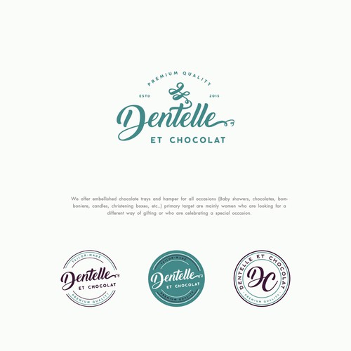 Gift logo with the title 'Logo for chocolate gifts'