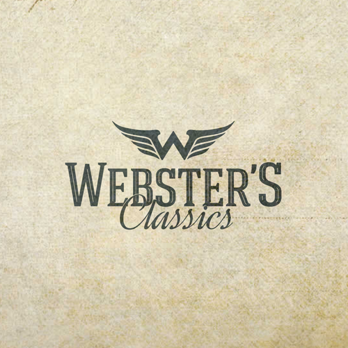 Motorcycle logo with the title 'Webster's Classics - An automotive logo'
