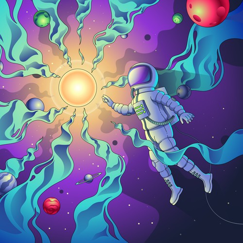 cool astronaut art