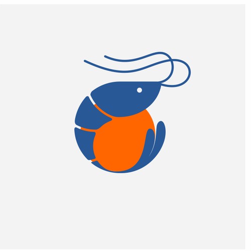 Shrimp design with the title 'Shrimp Logo'