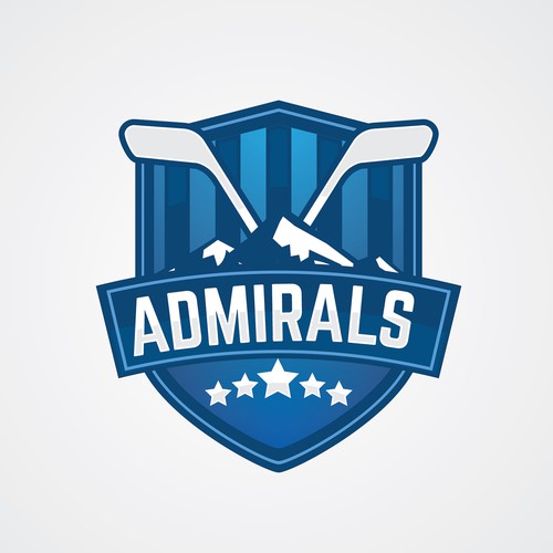 Ice hockey logo with the title 'Admirals'
