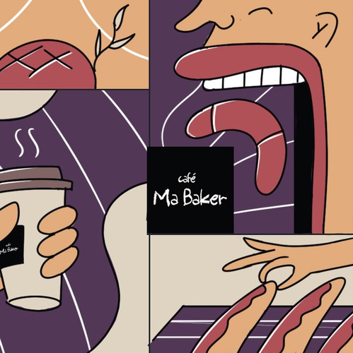 Brand packaging with the title 'Illustration concept for bandbox '