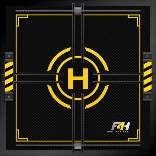 Pad design with the title 'Landing pad pattern drone'