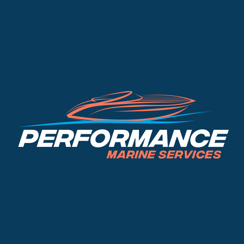 Yacht logo with the title 'Marine services'