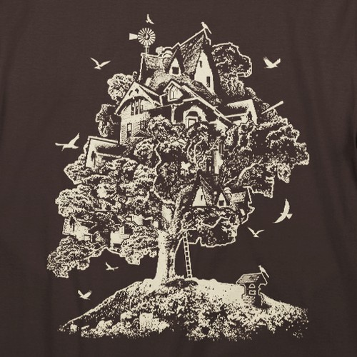 t shirt with trees on it