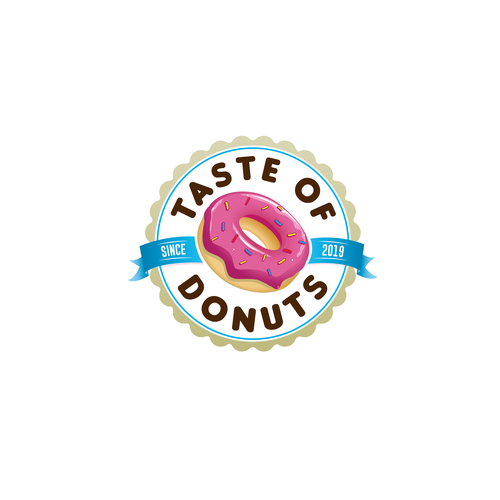 Donut design with the title 'Illustrated logo '