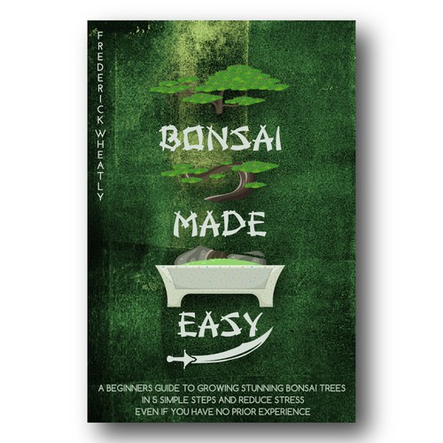 Japanese book cover with the title 'Bonsai Made Easy '