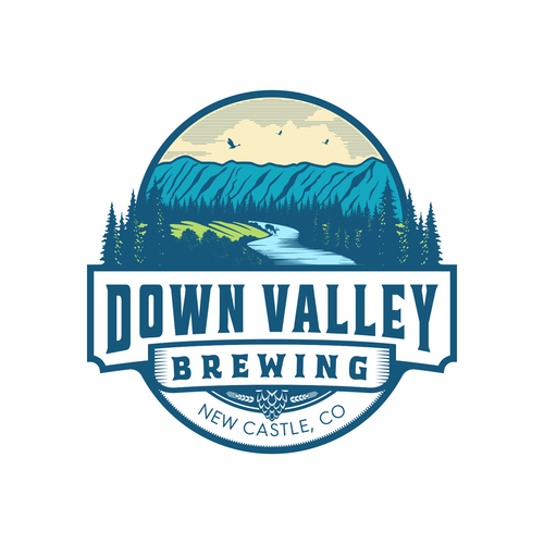 Valley logo with the title 'DOWN VALLEY BREWING'