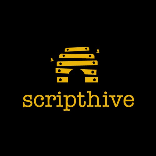 Hive design with the title 'Logo for a screenplay database'
