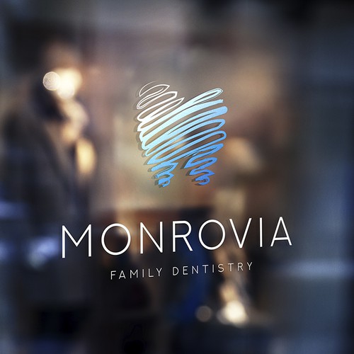 Dental logo with the title 'Monrovia Logo design'