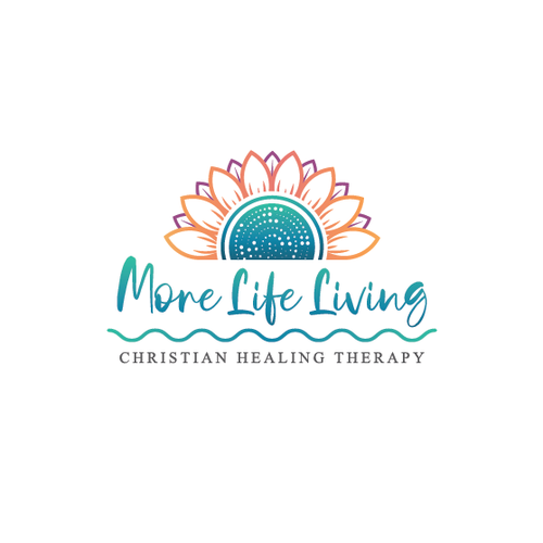 Sunflower design with the title 'More Life Living Logo'