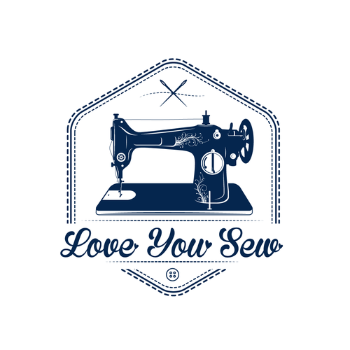Love brand with the title 'Love You Sew Logo and Brand Identity Design'