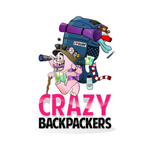 Traveler logo with the title 'Crazy Backpackers'