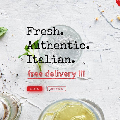 Chain design with the title 'Italian Restaurant Website'