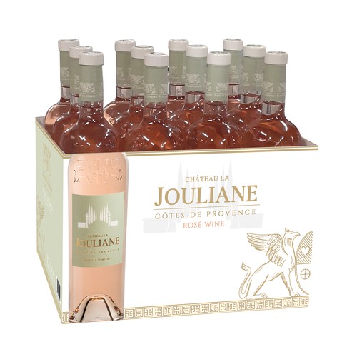Wine packaging with the title 'Package  for Chateau La Jouliane'