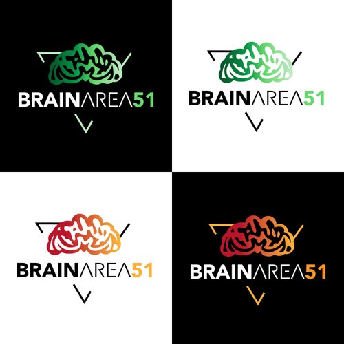 Sci-fi logo with the title 'BrainArea51-Logo Design Contest'