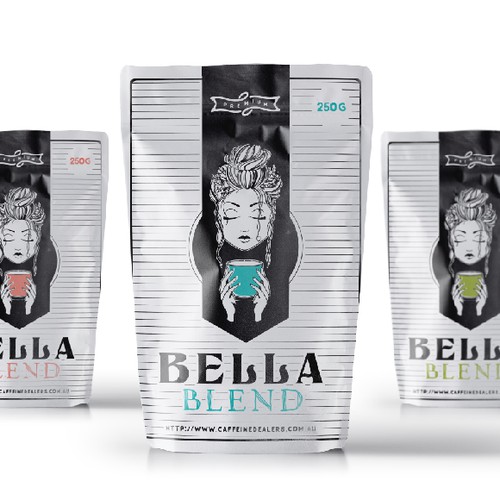 Coffee packaging with the title 'Coffee Brand Packaging '