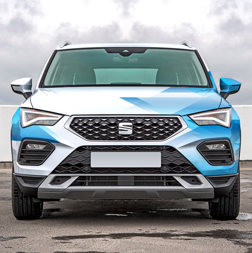 Vehicle graphic design with the title 'FONTECH2O - Seat Ateca Move Vehicle Wrap'