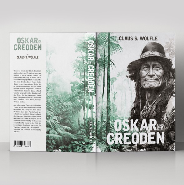 Drawing book cover with the title 'Book Cover for Oskar Und De Creoden'