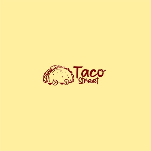 Street food logo with the title 'taco street'