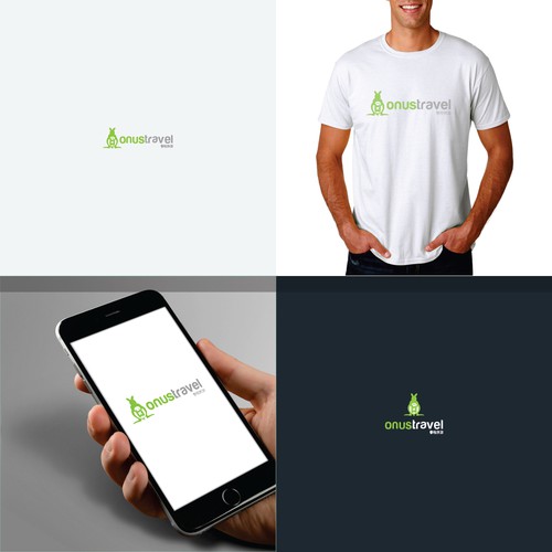 Kangaroo logo with the title 'onustravel'