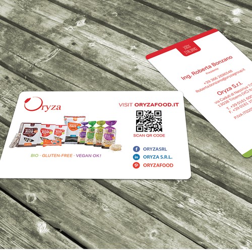 Snacks design with the title 'Puffed cakes business cards'