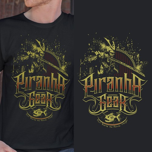 Horse t-shirt with the title 'Samurai for Piranha Gear'