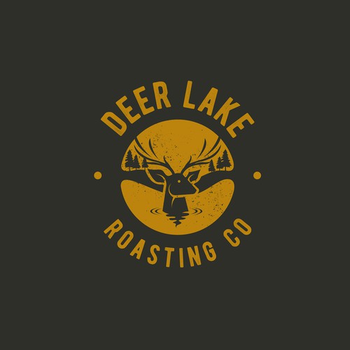Pond logo with the title 'Deer lake Roasting Co'