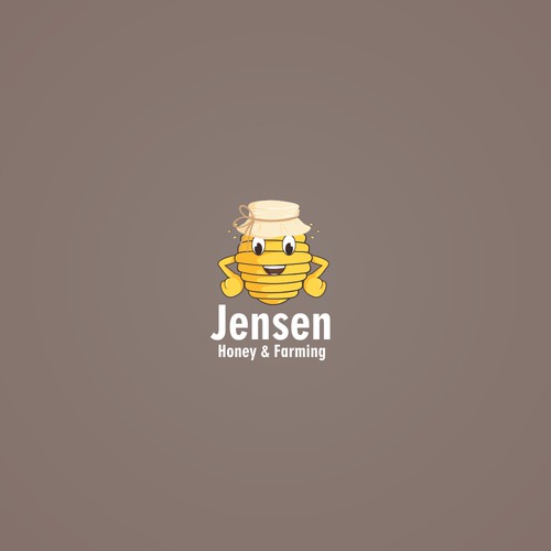 Farm logo with the title 'Entry Logo for Jensen Honey & Farming'