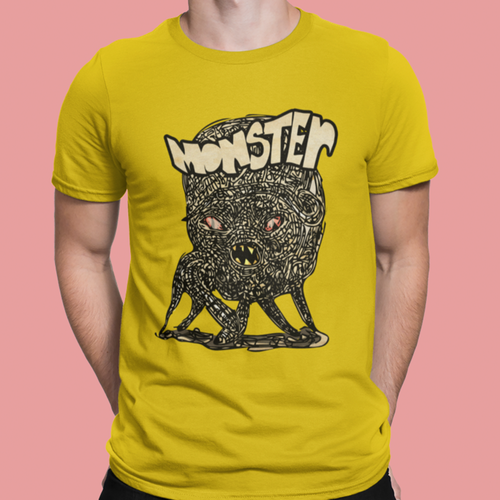 Band t-shirt with the title 'Monster shirt'