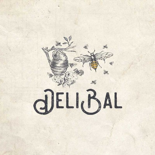 Beehive logo with the title 'DeliBal'