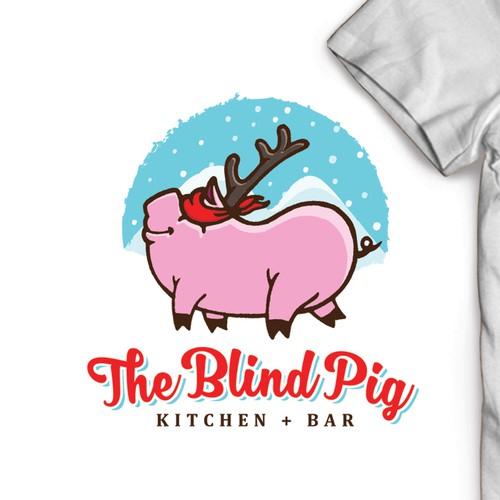 Snow t-shirt with the title 'The Blind Pig'