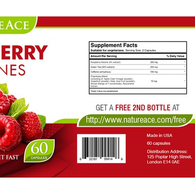 Natural Supplement product label