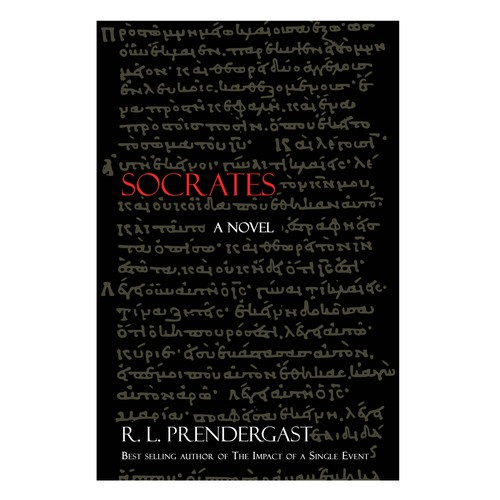 Prison design with the title 'Book cover for a novel about the Socrates'