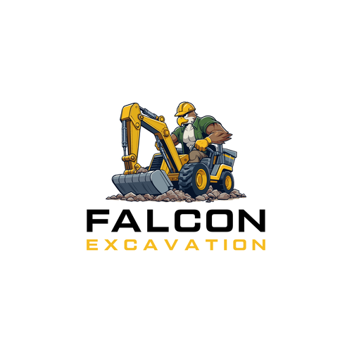 Falcon brand with the title 'Falcon excavation logo'