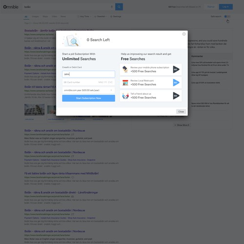 Search engine design with the title 'Search engine page design'