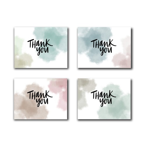 Thank you design with the title 'Simple Thank You Card Design - contest submission'