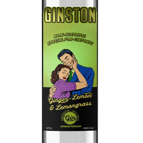 Gin label with the title 'label'