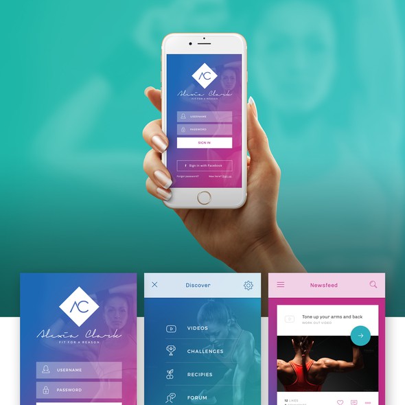 Colorful design with the title 'App Design'