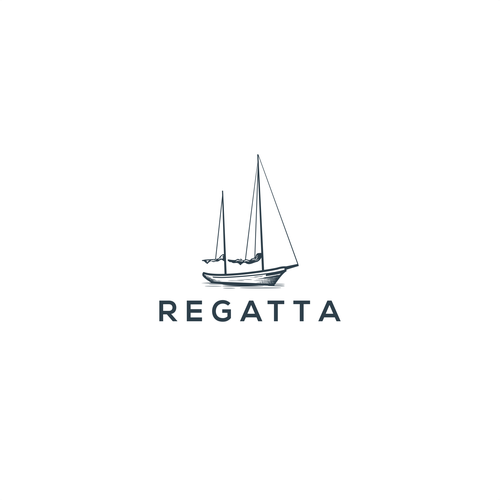 Ship logo with the title 'Logo concept for Regatta'