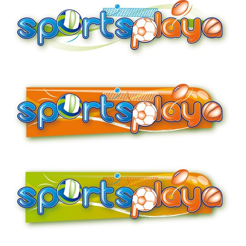 Glossy logo with the title 'Logo for New Sports Concept Website'