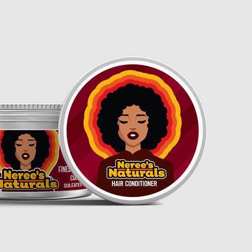 Hair label with the title 'Neree's Naturals'