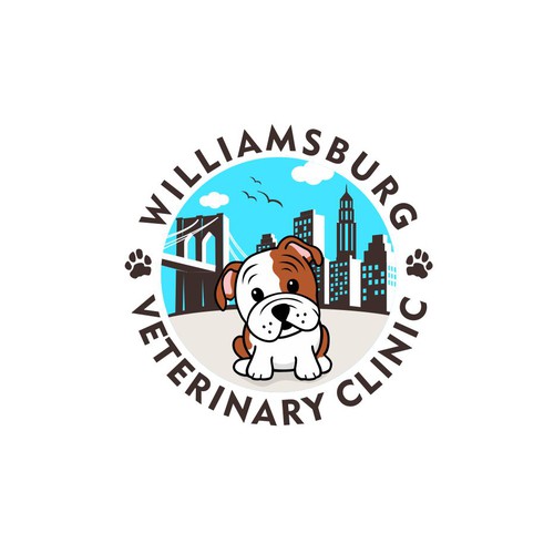 Professional logo with the title 'Williamsburg Veterinary Clinic'