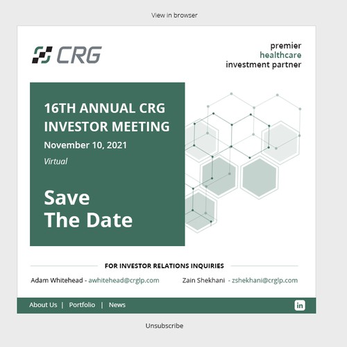 Newsletter design with the title 'Email design - 1-1 Project'