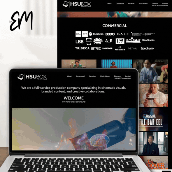 Cinematic design with the title 'Bold Production Site'