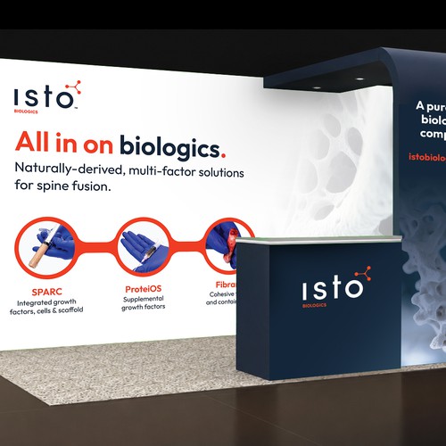 Design with the title 'Tradeshow booth design for a medical device'