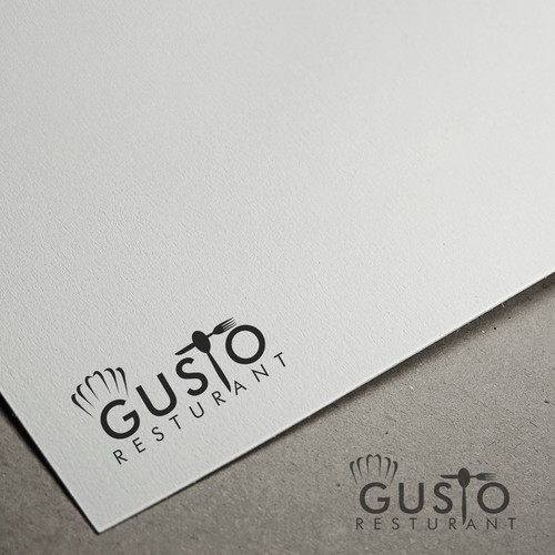 Iconic brand with the title 'gusto resturant'