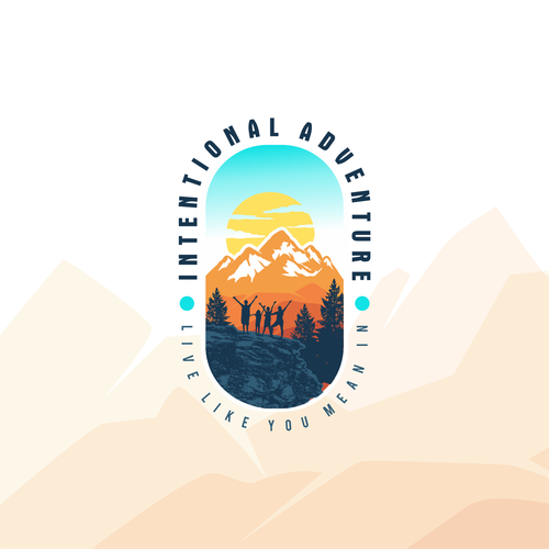 Hiking logo with the title 'adventure logo'