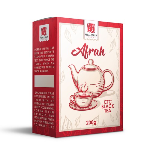 Tea packaging with the title 'Tea Package Design'
