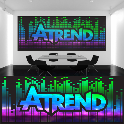 Wall artwork with the title 'Wall art for speaker company'